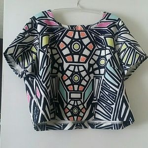 Eloquii Mosaic Crop Top